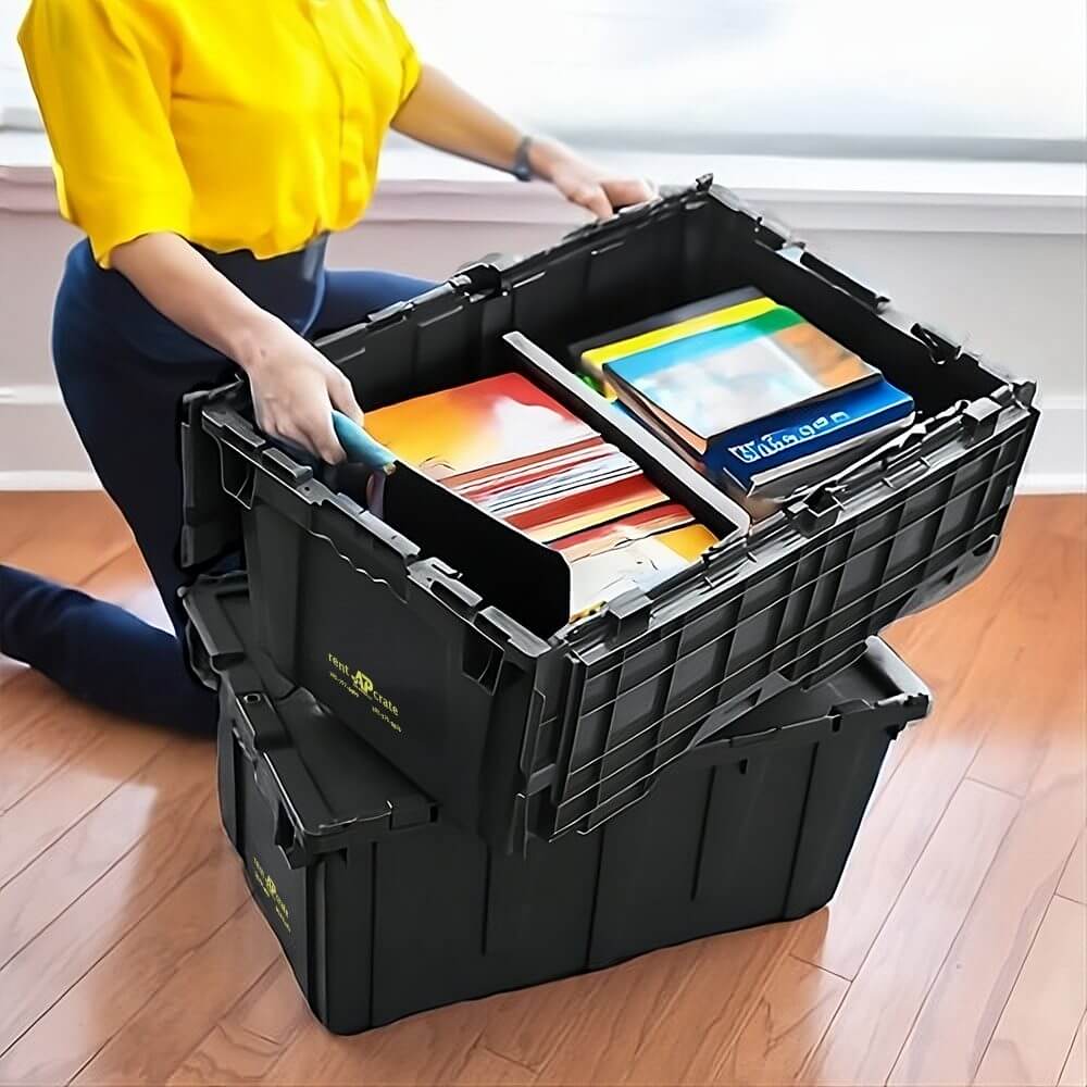 Reusable moving crates are perfect for moving on a budget.